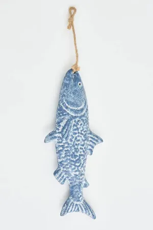 Colgante de hojalata forma de pez mediano