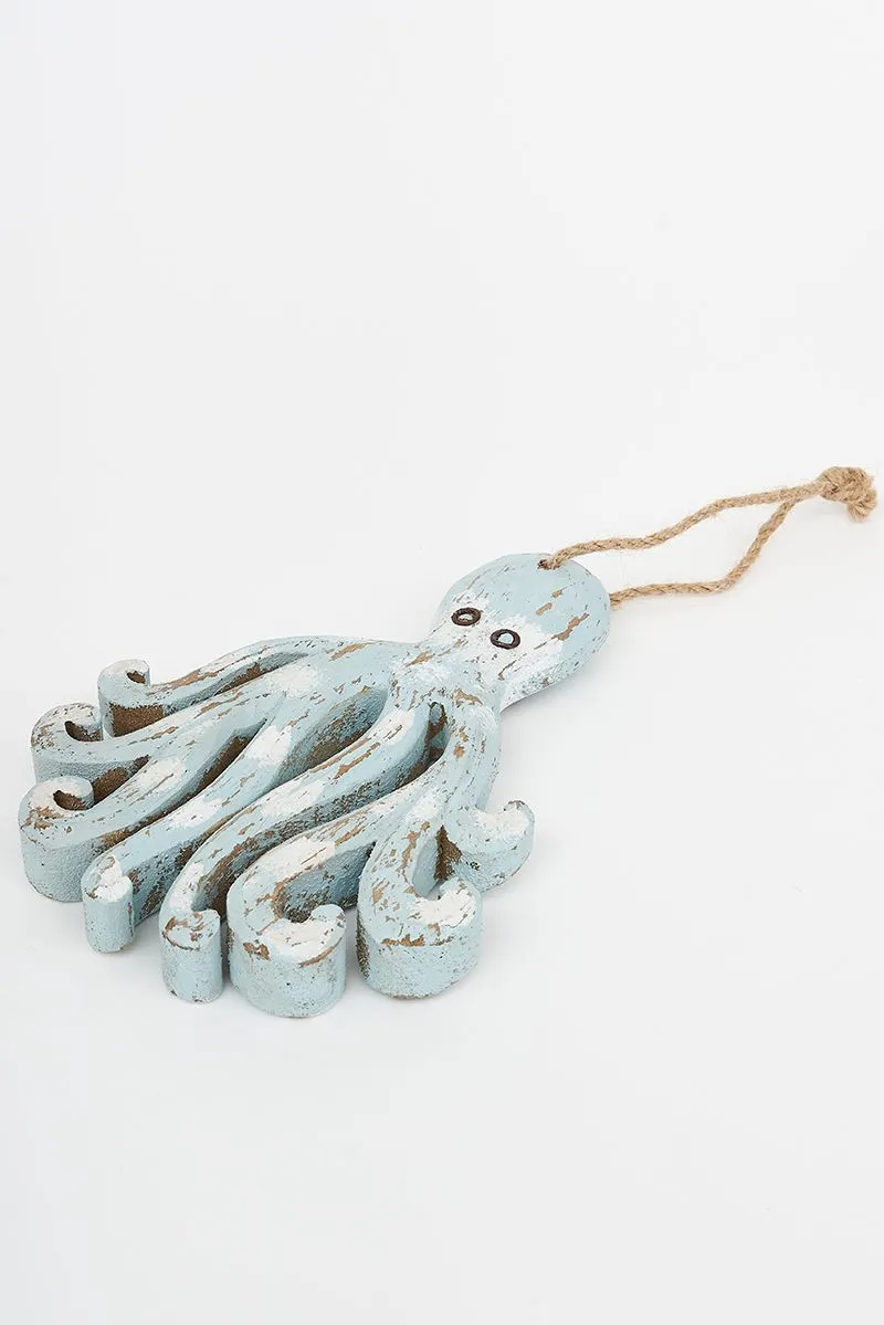 Colgante pulpo de madera