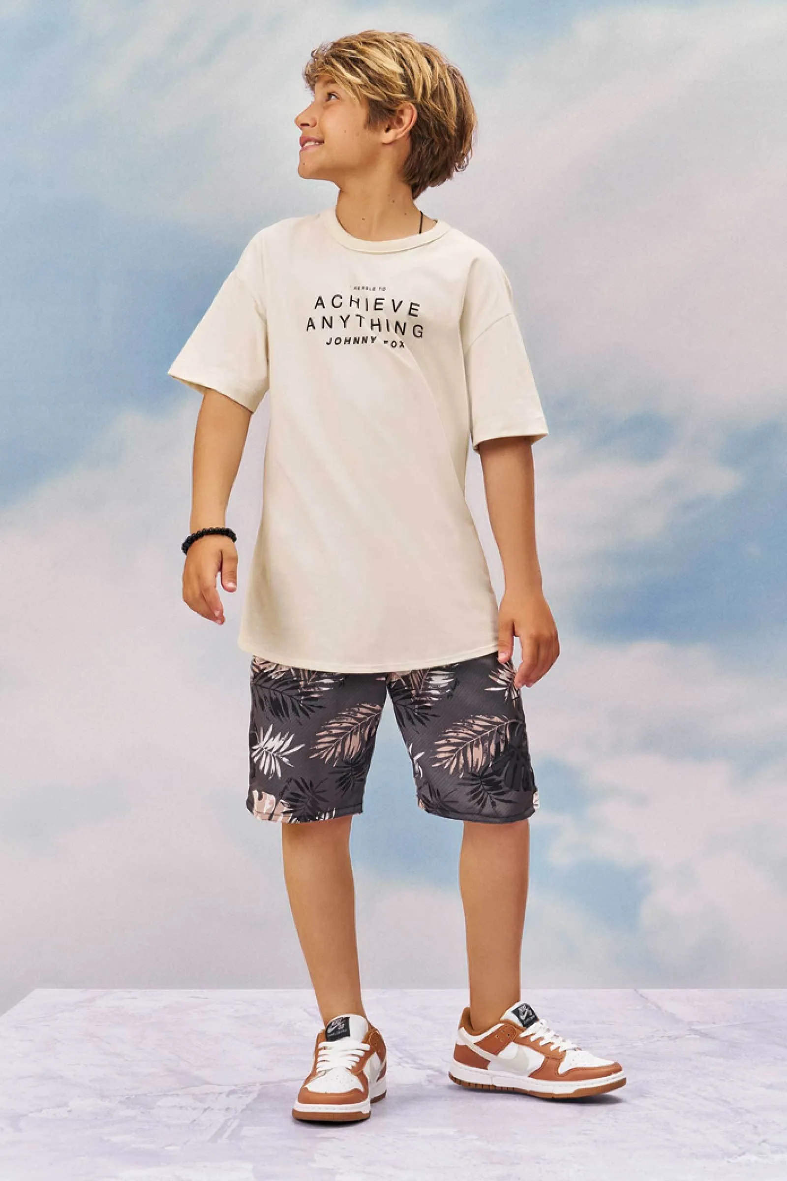 Conjunto de Camiseta em Meia Malha e Bermuda em Nylon Hidronatic  Twill com Elastano 75589 Johnny Fox