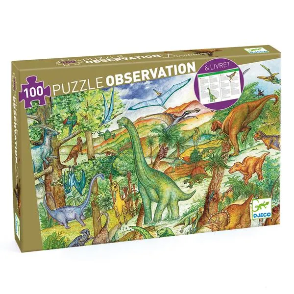 Djeco Observation Puzzle 100pc - Dinosaurs