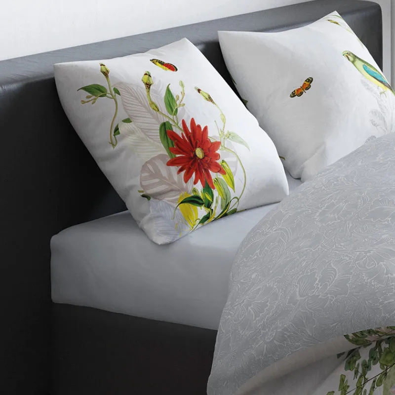 Drap-housse satin de coton - Gris Perle