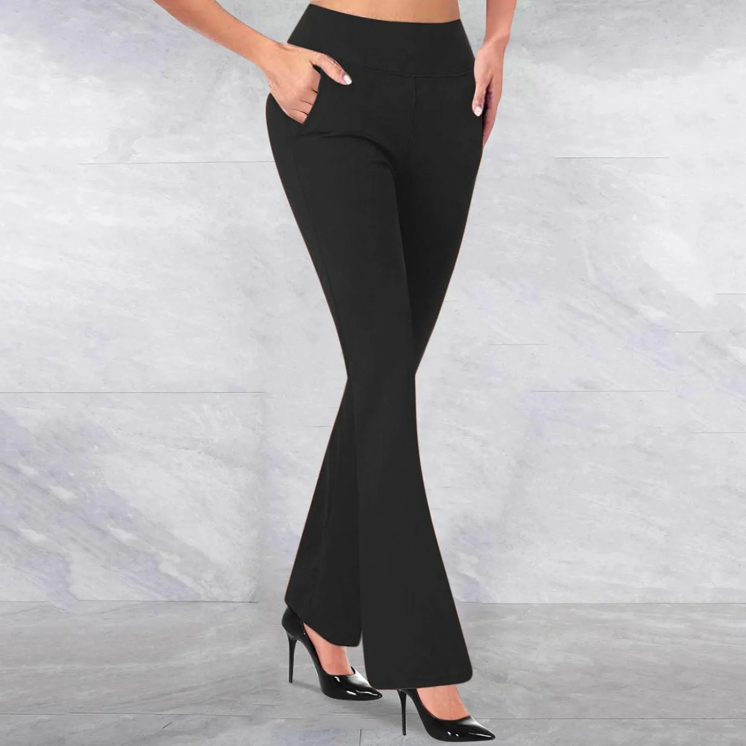 Dress Pants Women Business Casual Work Pants Women High Waist Stretchy Trousers Pull on Office Slacks Bottoms