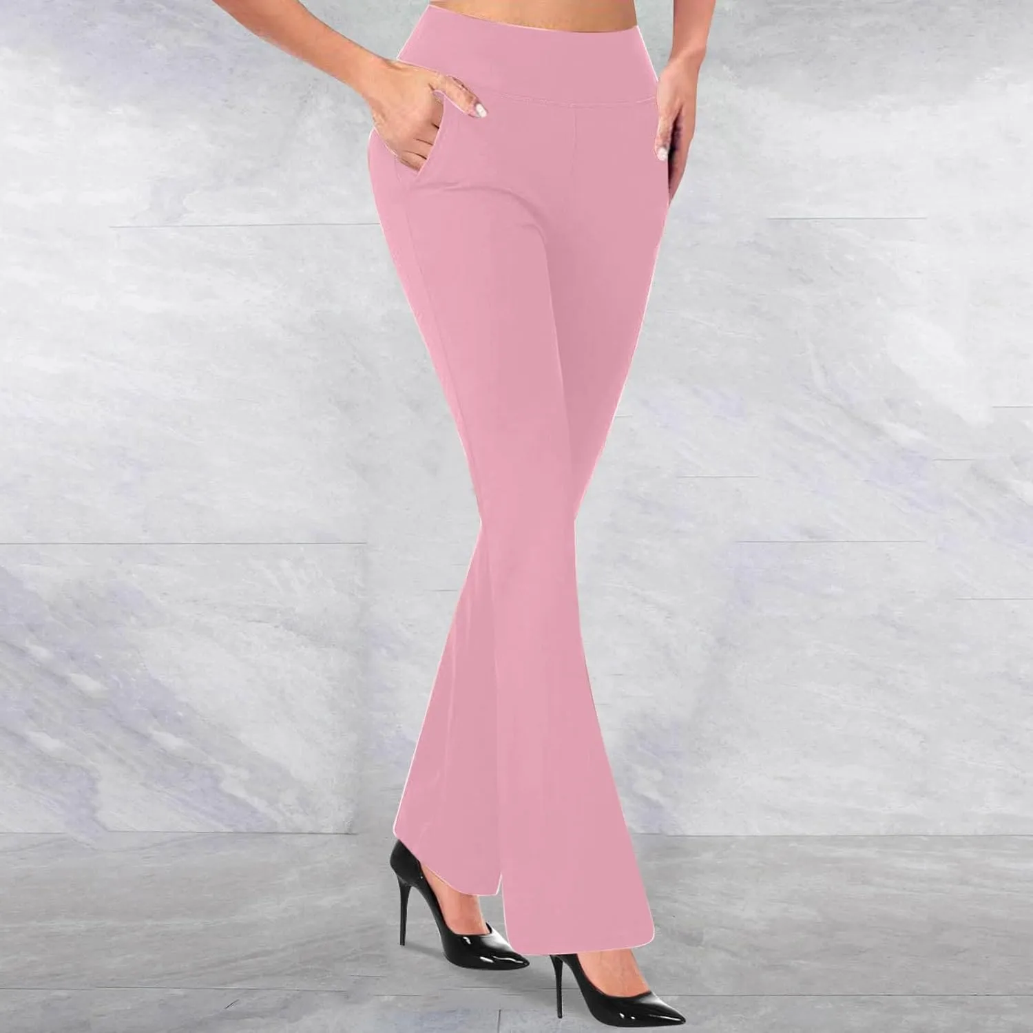 Dress Pants Women Business Casual Work Pants Women High Waist Stretchy Trousers Pull on Office Slacks Bottoms