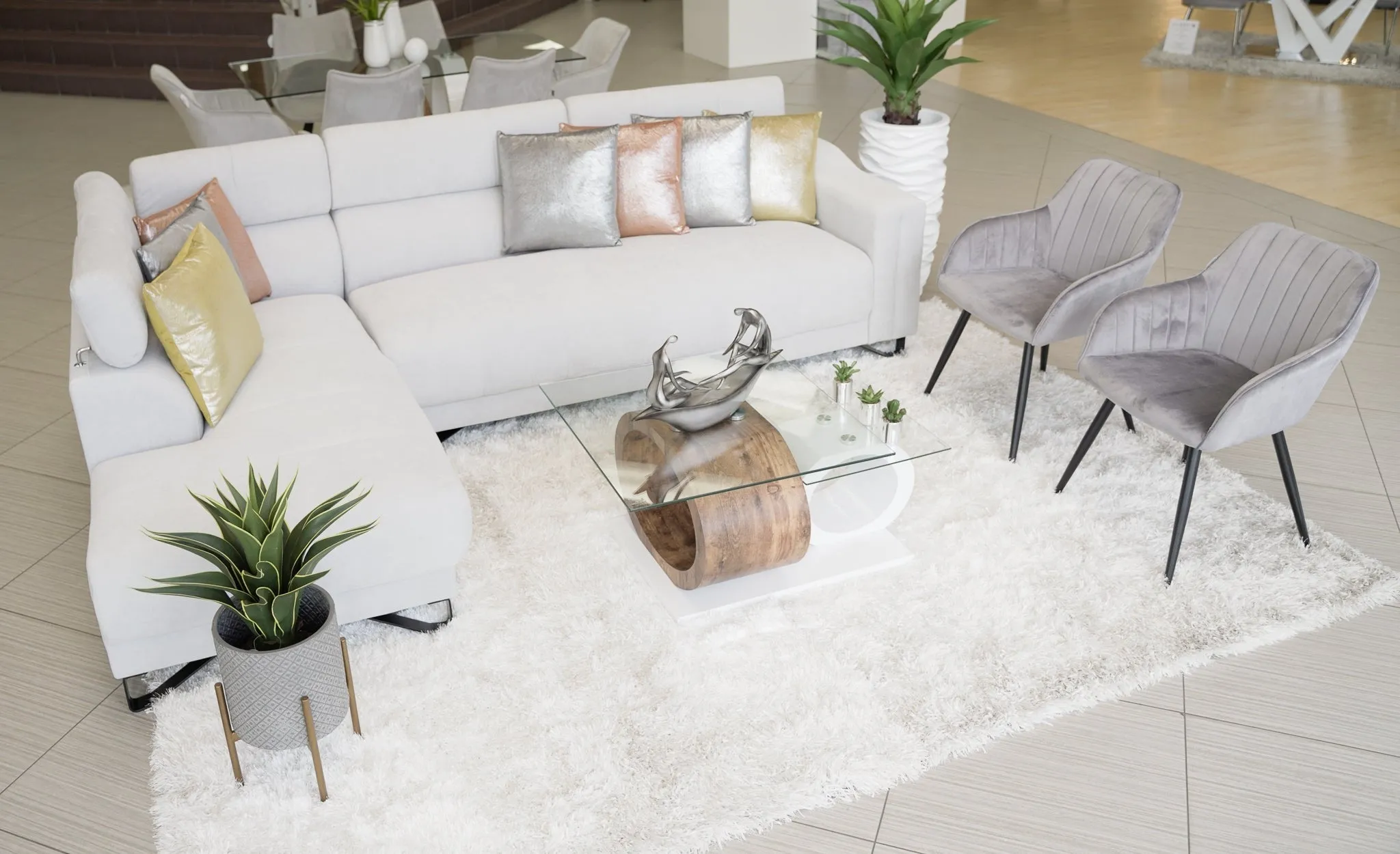 Elliot Sectional Left Side Sofa - Lt. Grey