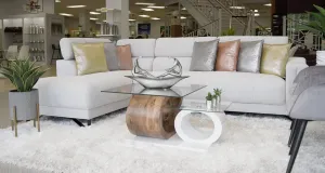 Elliot Sectional Left Side Sofa - Lt. Grey