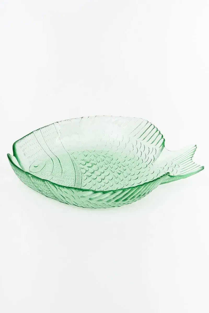 Ensaladera de cristal pez grande
