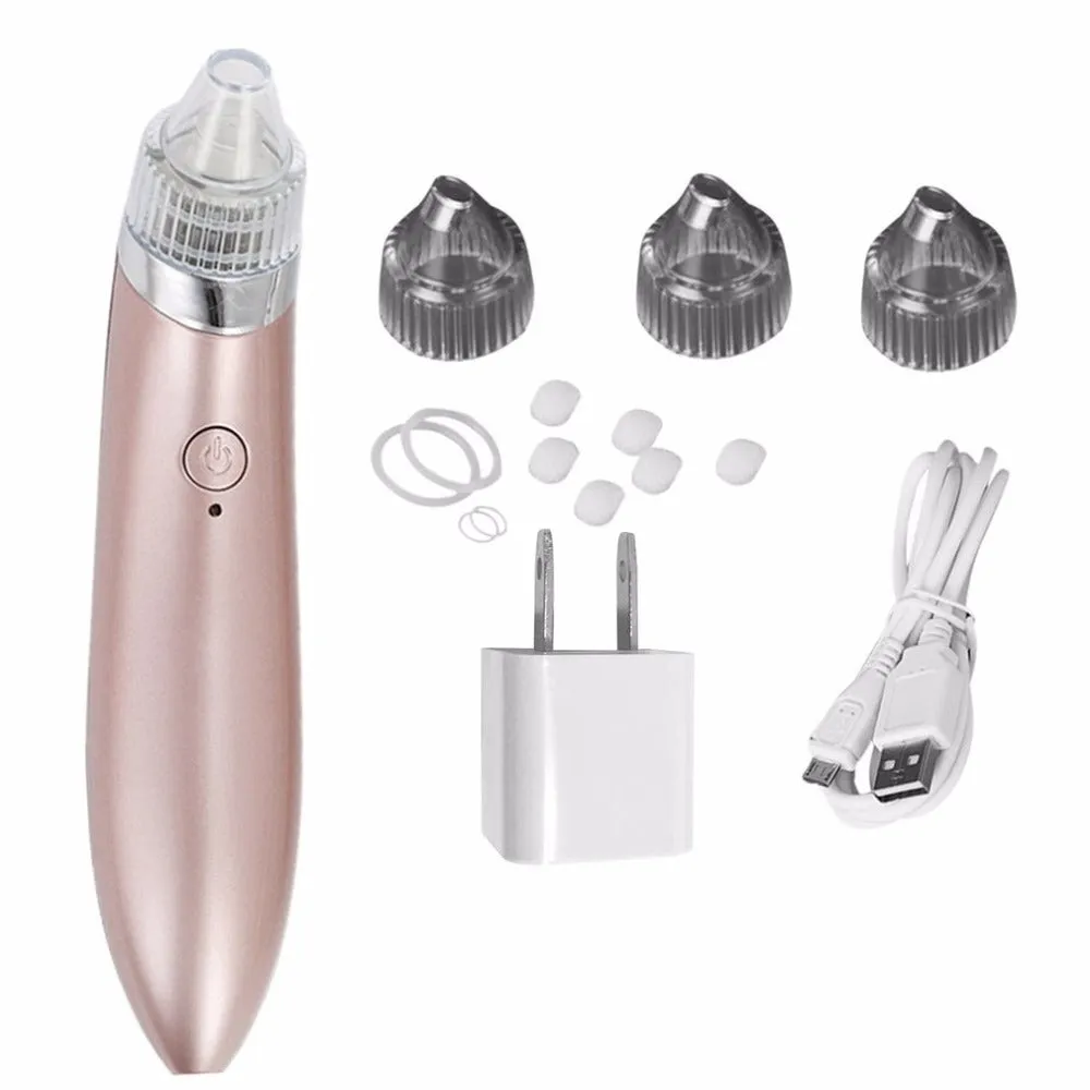 Extractor De Espinillas Puntos Negro Recargable con  4 Cabezas Ref. JB-8620