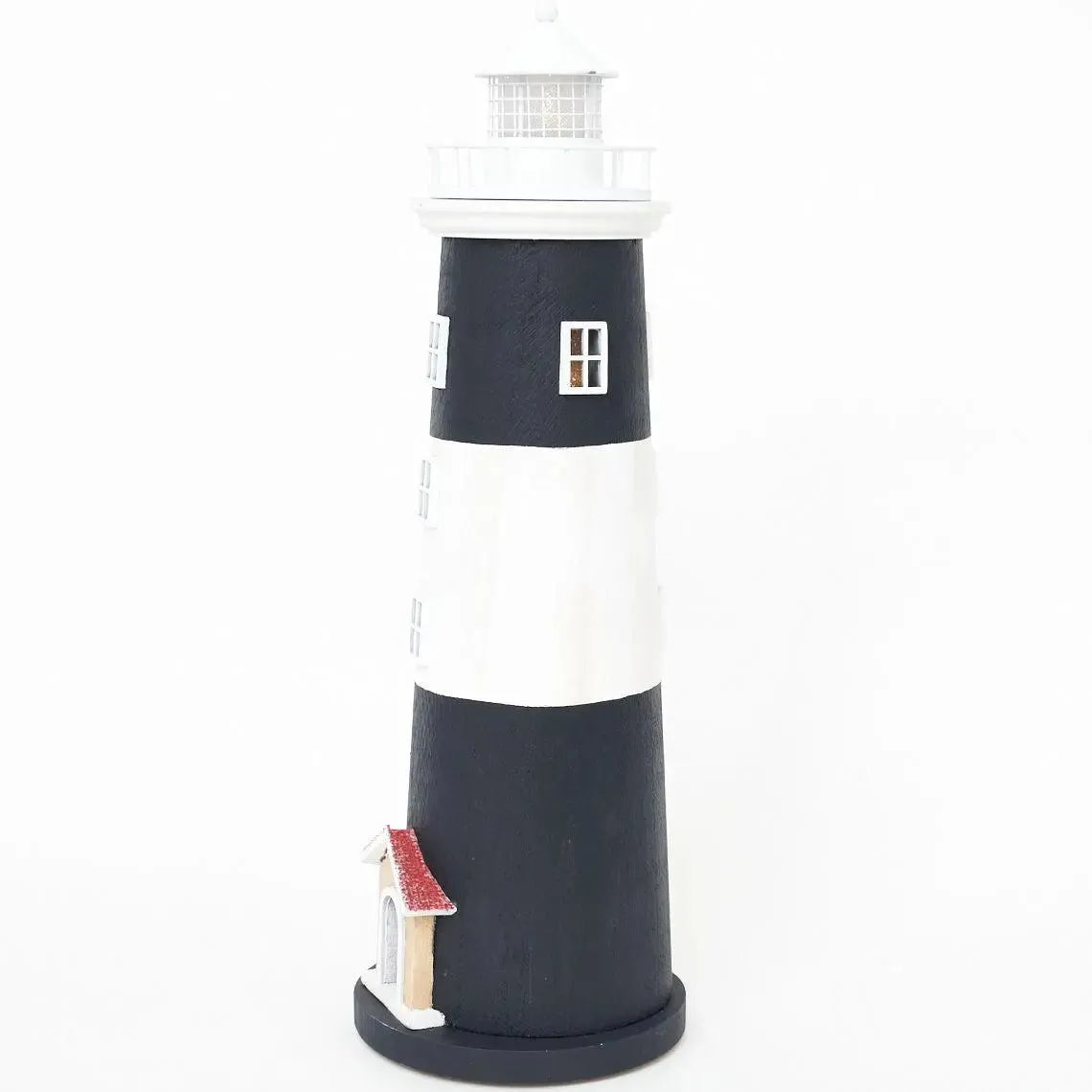 Faro de madera con luz LED. 45 cm - D1050
