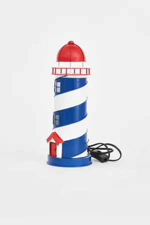 Faro de metal, 32 cm a rayas