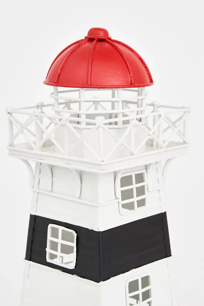 Faro de metal, 32,5 cm