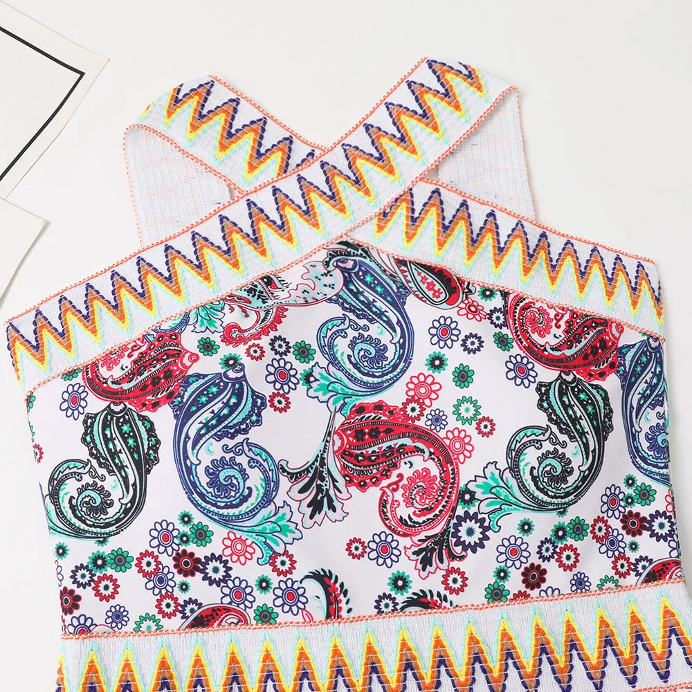 Fato de Banho Paisley Halter Neck