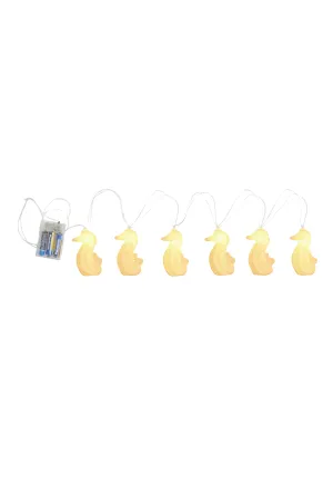Guirnalda de farolillos con caballitos de mar en resina