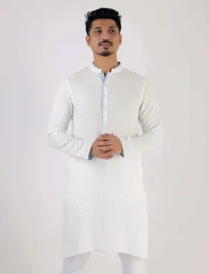 Highlighted Contrast Slim Fit Panjabi