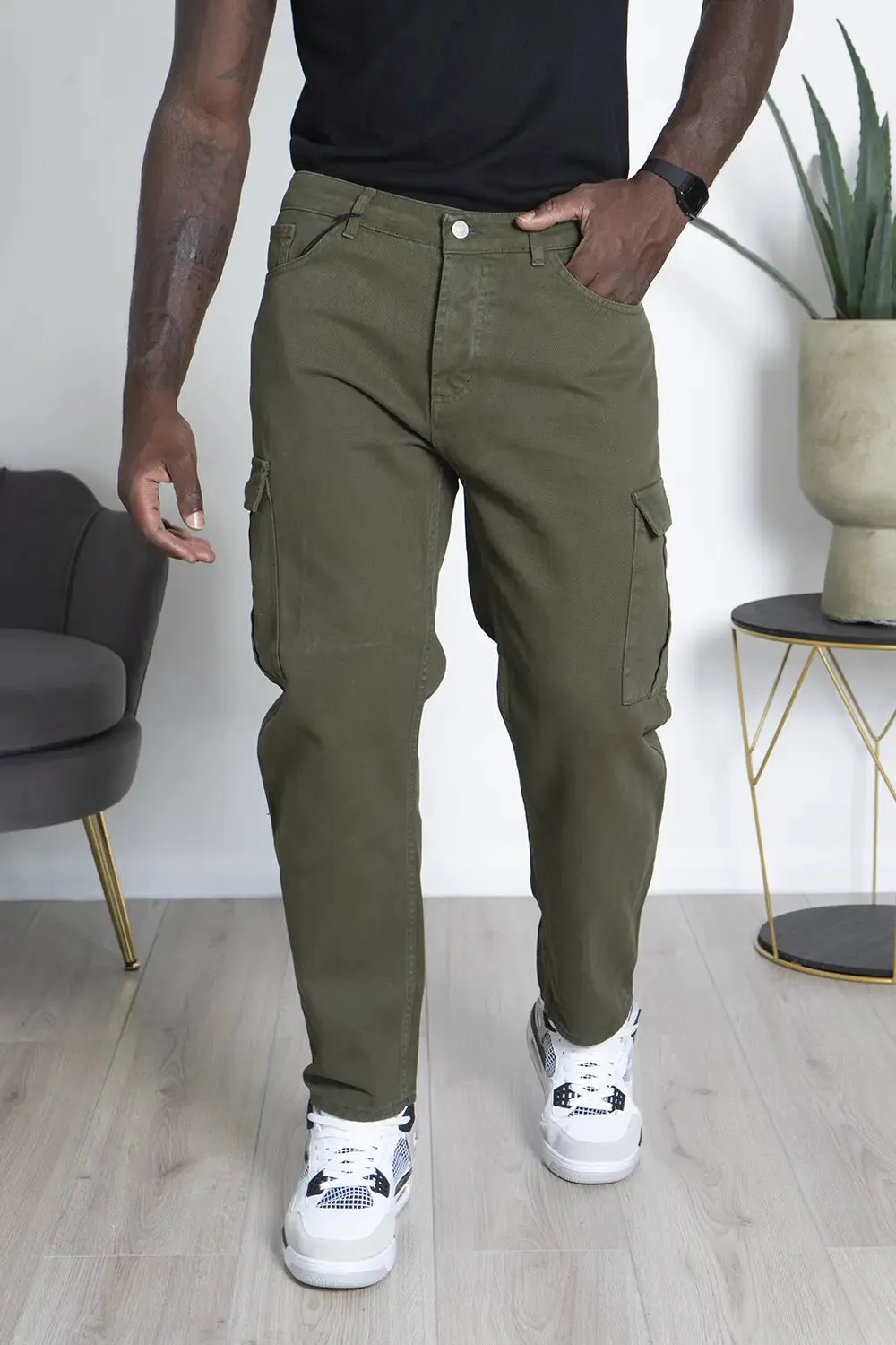 Jeans Uomo Cargo Con Tasconi Art. Js377
