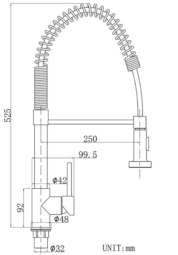 Kit de grifo para cocina con resorte