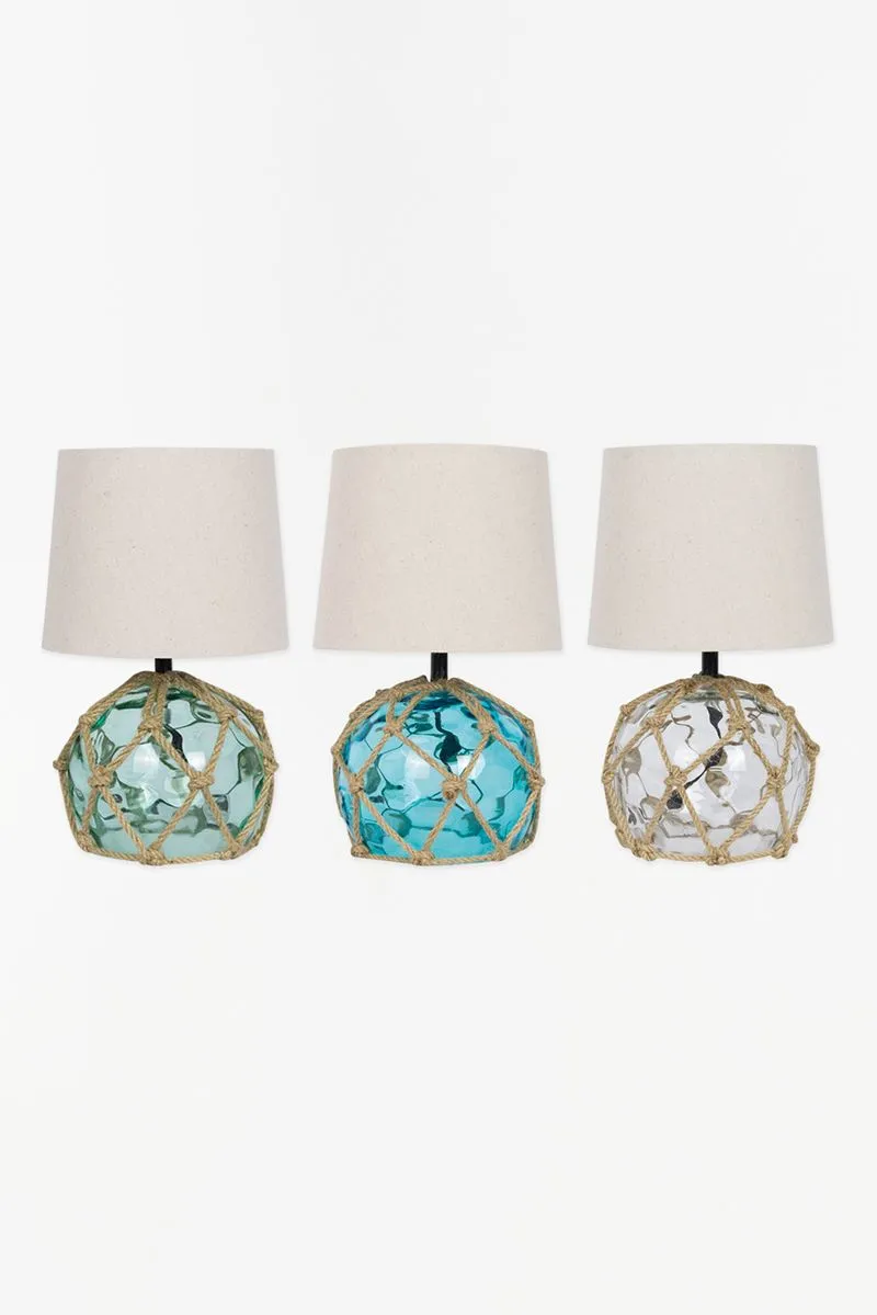 Lámpara de mesa boya azul transparente - D1232A