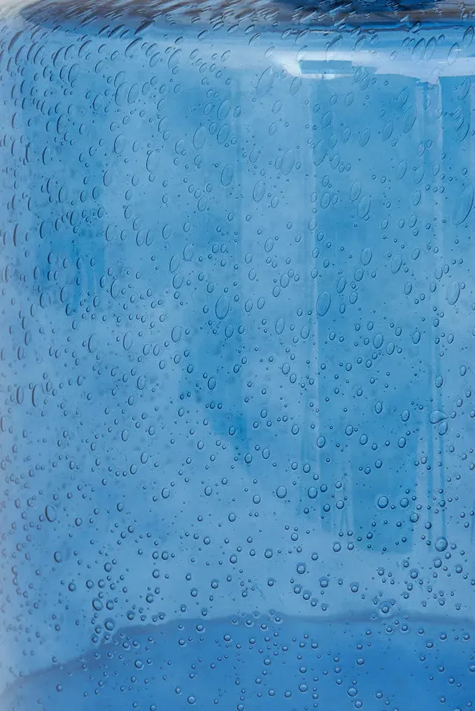 Lámpara de vidrio y lona grande azul