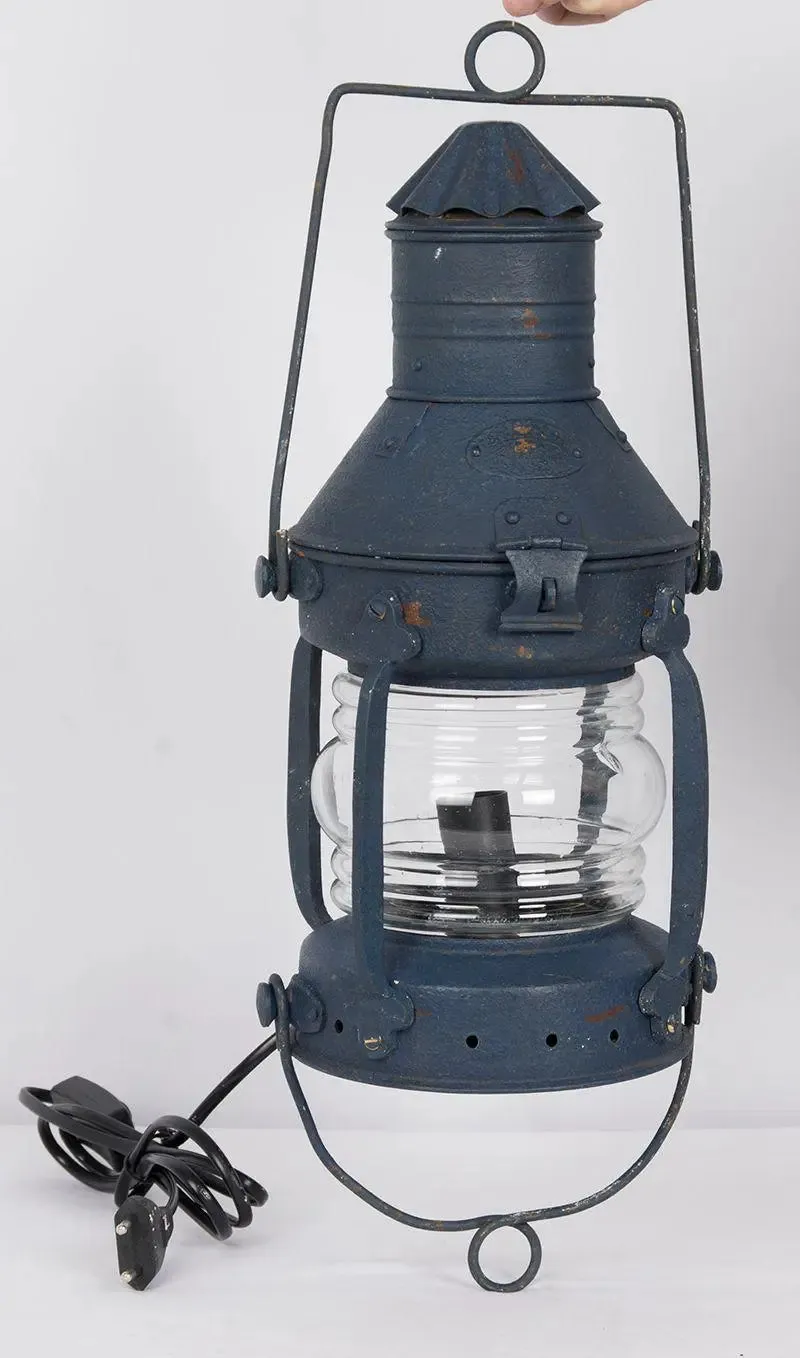 Lámpara farol azul grande - D858A