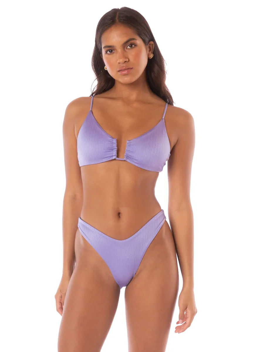 Maaji Lavander Wisteria Splendour Regular Rise Thin Side Bikini Bottom