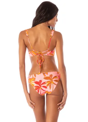 Maaji Pink Palms Sublimity Regular Rise Classic Bikini Bottom