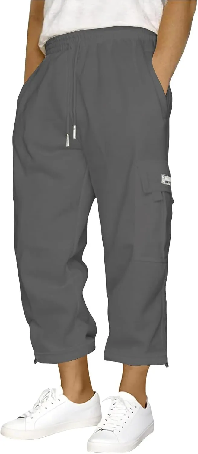 Men's Casual Jogger Pants Breathable Chino Relaxed Fit Outdoor Cargo Pants Workout Baggy Twill Jogging Sweatpants