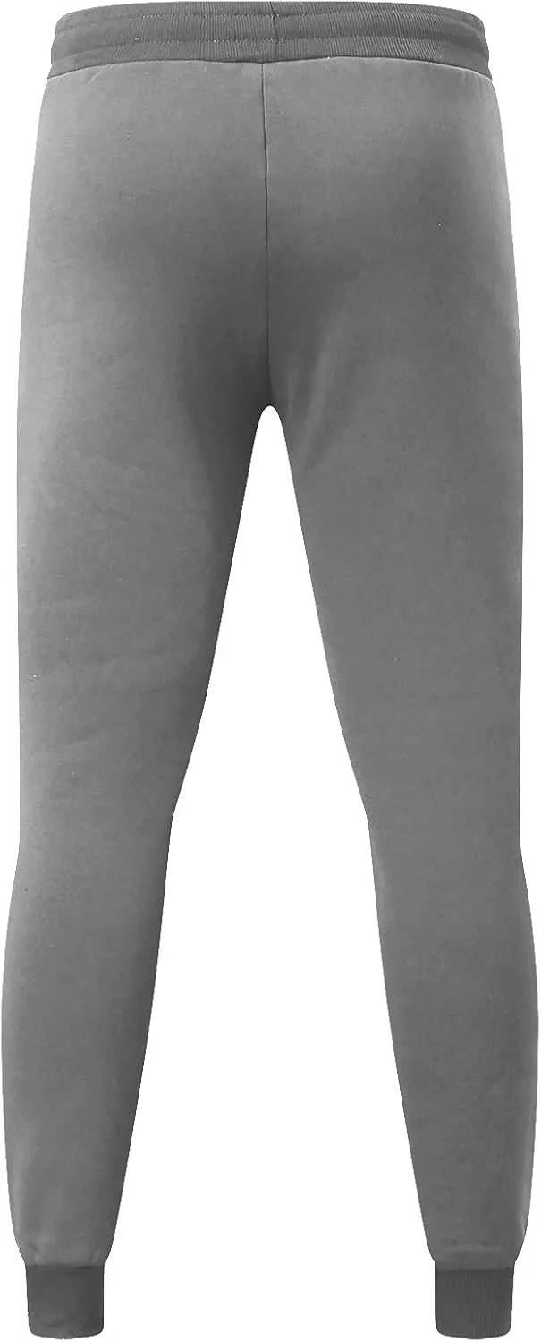Men's Sweatpants Fleece Warm Joggers Elastic Waist Lace Up Pants Fashion Casual Lightweight Slim Fit Pockets Trousers