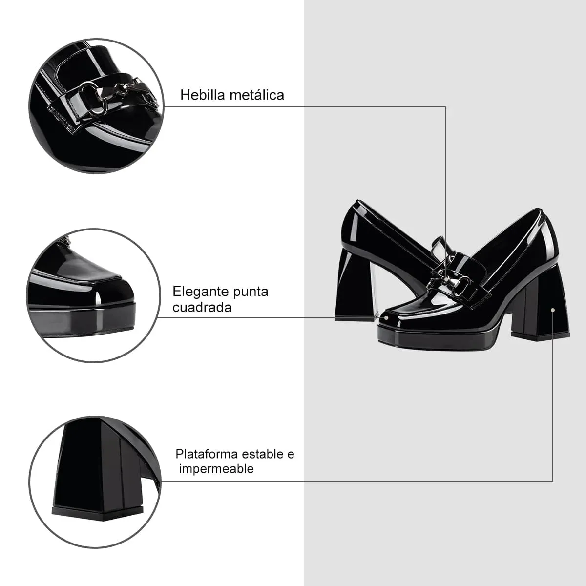 Mocasin Mujer Emilia Negro Weide