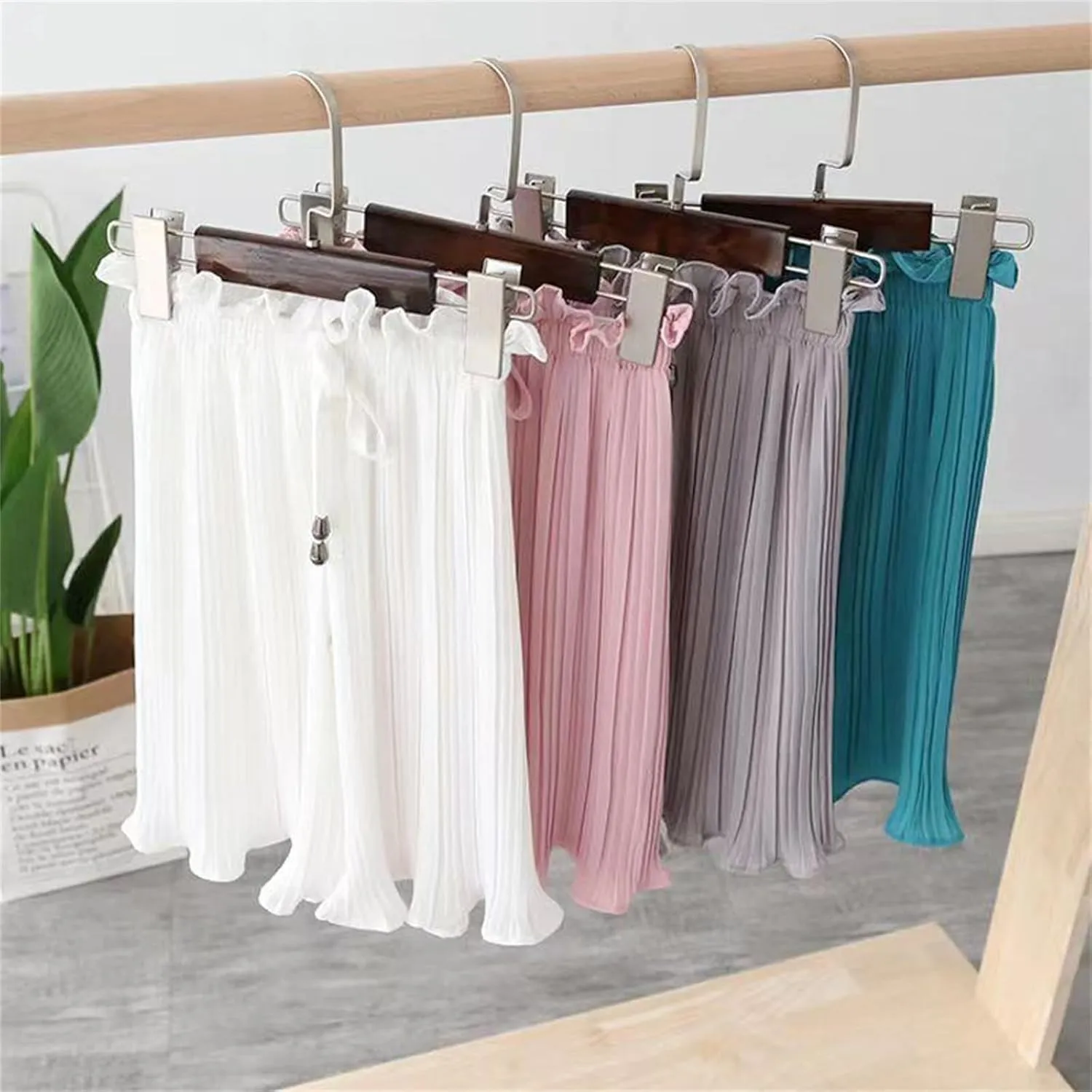 Moonker Toddler Girls Linen Wide Leg Pants Baggy Drawstin Elastic Waist Casual Ruffle Trousers Summer Gradient