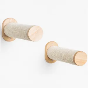 Muro Escalada Para Gatos - Set de Postes Sisal (Beige)