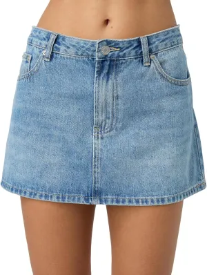 NUFIWI Women Retro Denim Skirt Low Rise Casual Mini Jean Skirts Low Waisted Button Front Short Cargo Skirt with Pockets