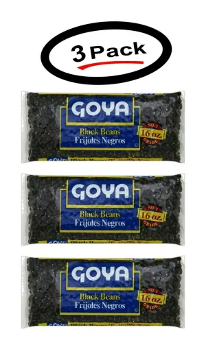 Pack Of 3 Goya Black Beans Frijoles Negros 16 Oz. (3 Pack)