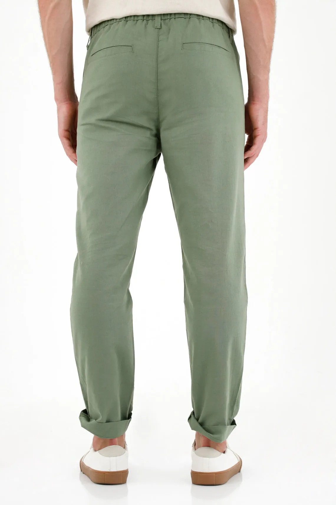 Pantalón tipo chino verde para hombre