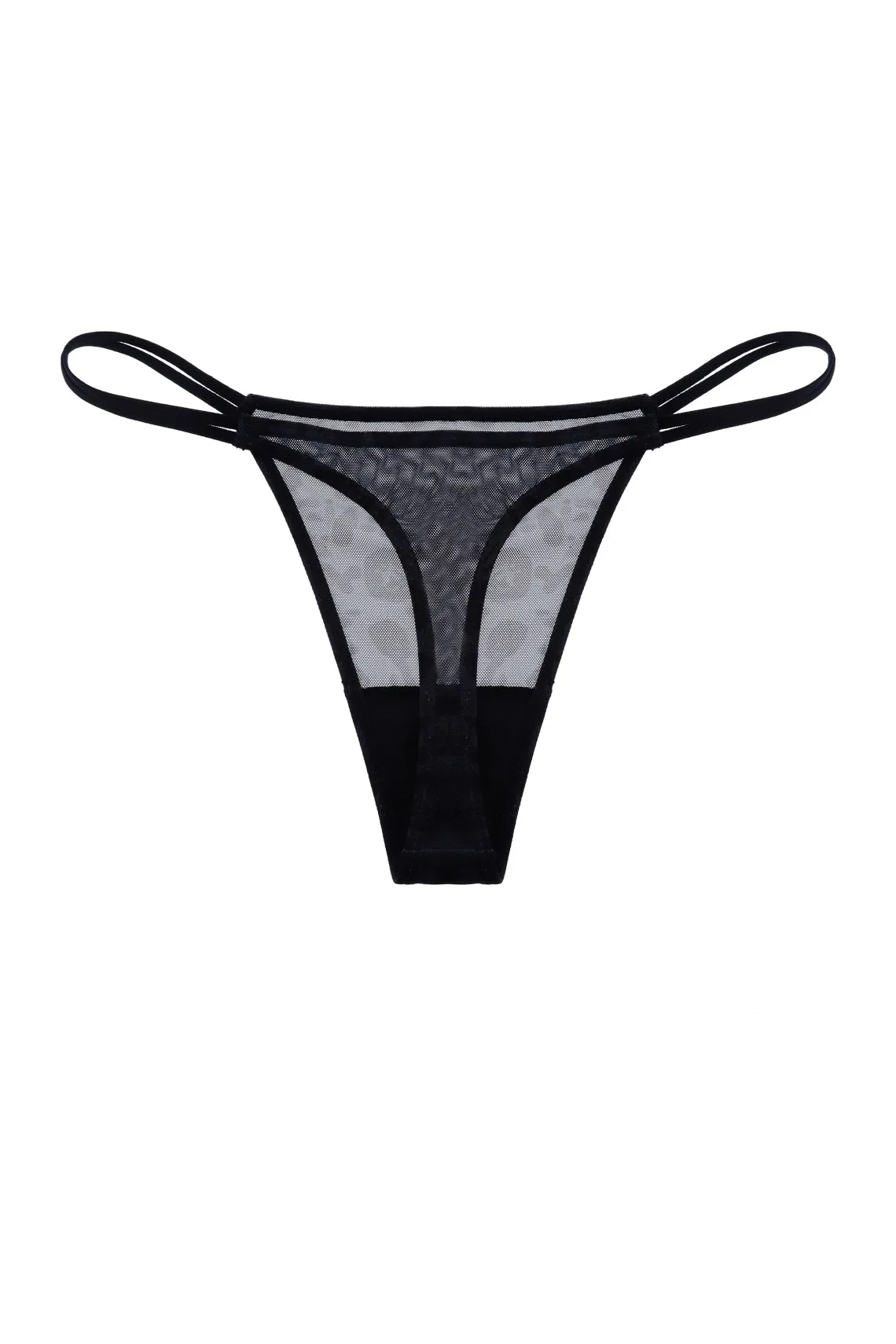 Panty negro con diseño animal print para mujer