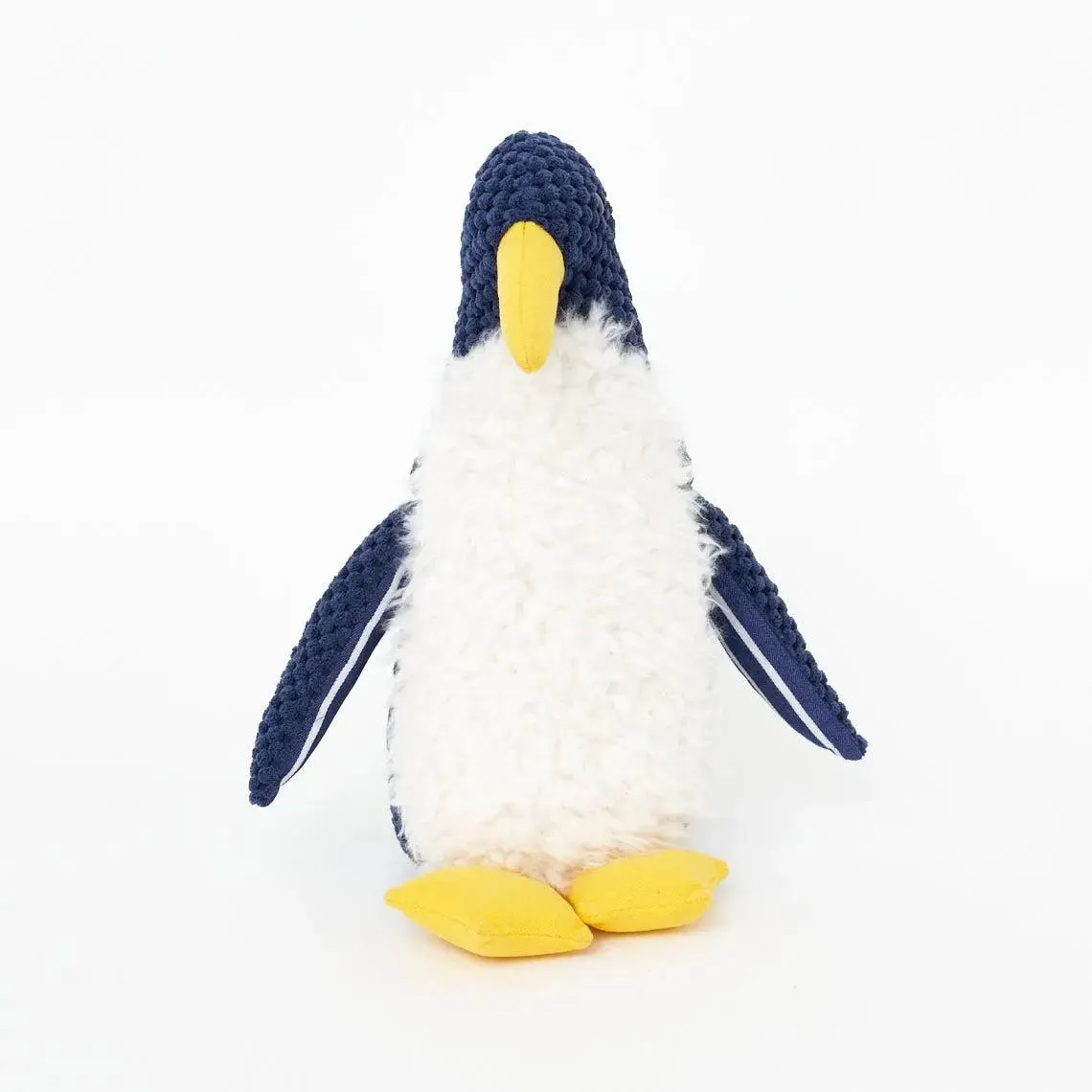 Peluche de Pingüino blanco, azul y amarillo 29 cm - D2278