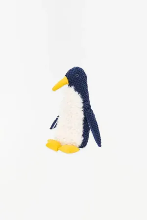 Peluche de Pingüino blanco, azul y amarillo 29 cm - D2278