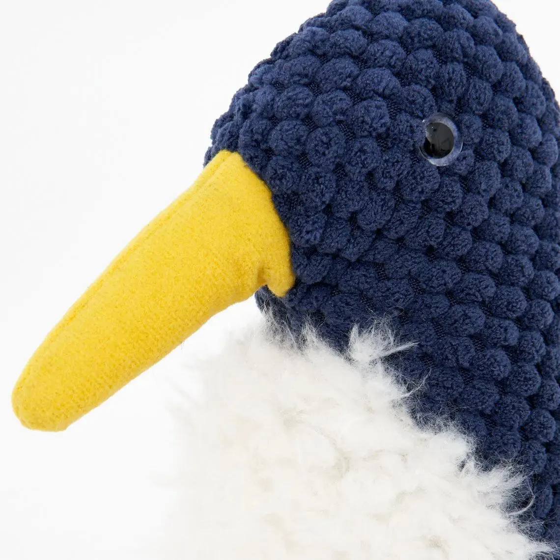 Peluche de Pingüino blanco, azul y amarillo 29 cm - D2278