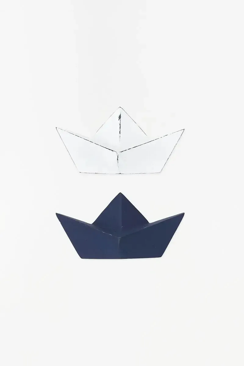 Perchero de barco origami metal