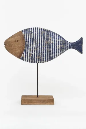 Pez azul de madera