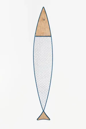 Pez decorativo en madera y metal - D2161