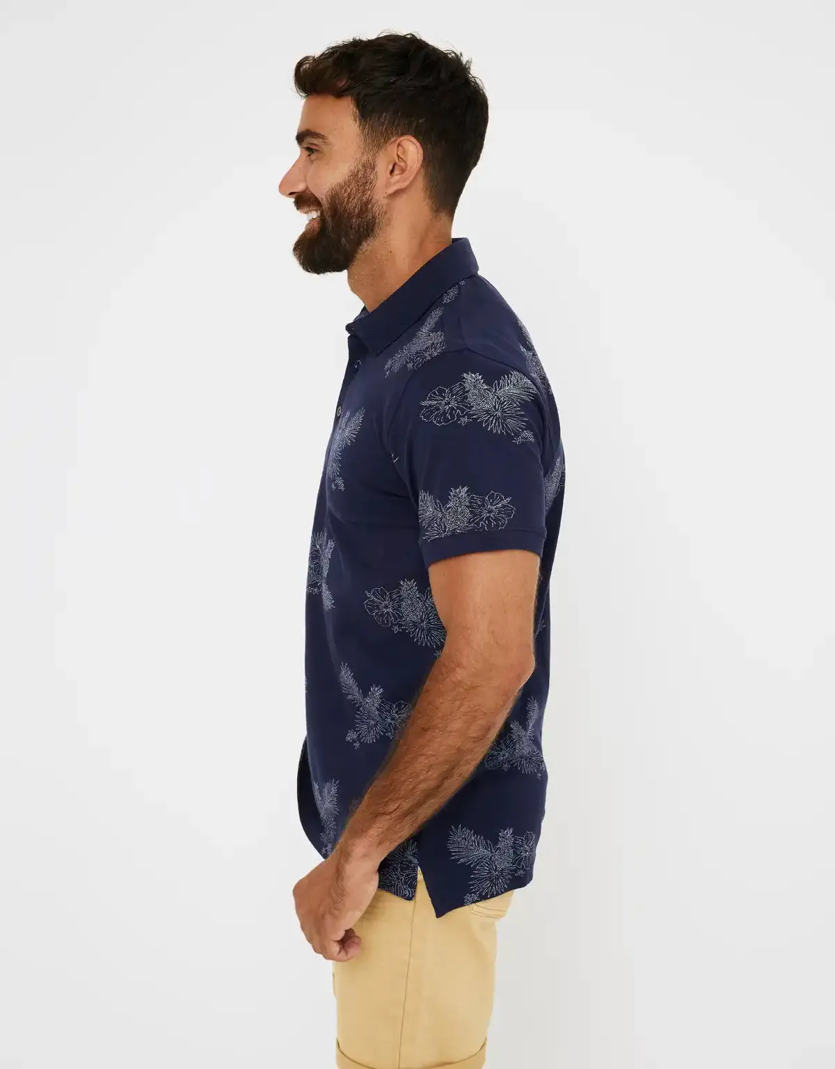 Polo Manga Corta Estampado - Pakiri