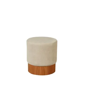 Puff Ellis 40 cm - Linho Capuccino