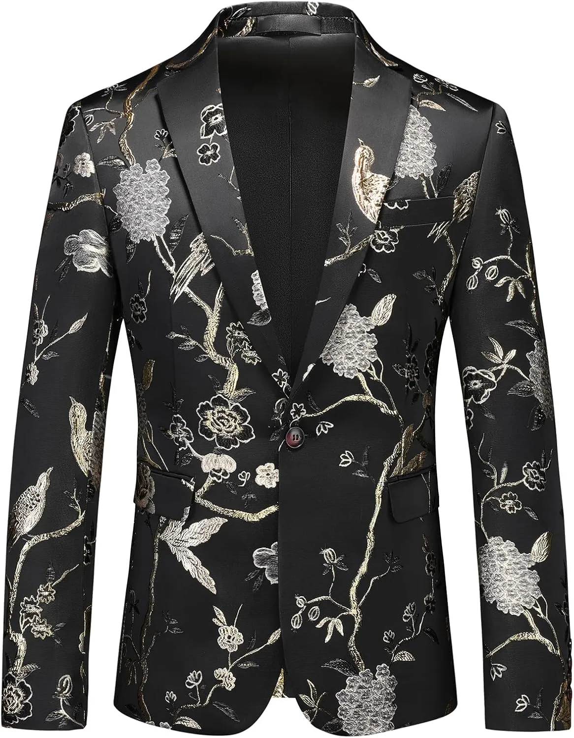 Rogers & Morris Blazer for Men Casual Slim fit Suit Jacket Dress Party Floral Men's Sport Coat Chaqueta de Traje para Hombre