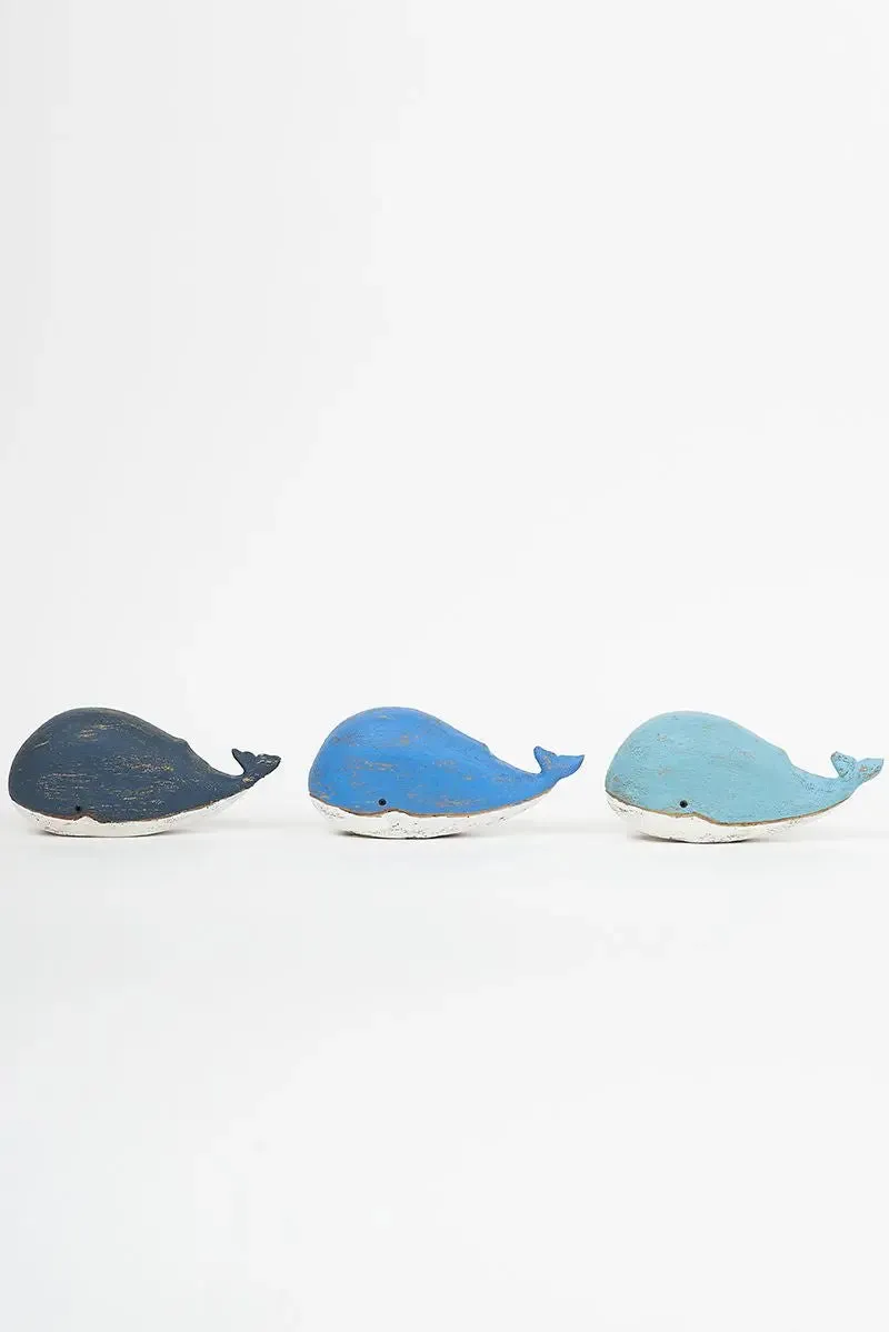Set de 3 ballenas de madera