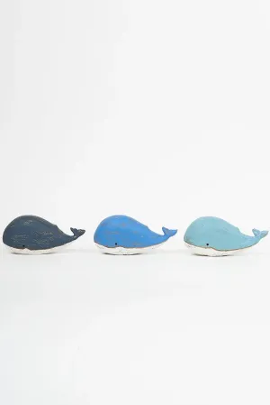 Set de 3 ballenas de madera