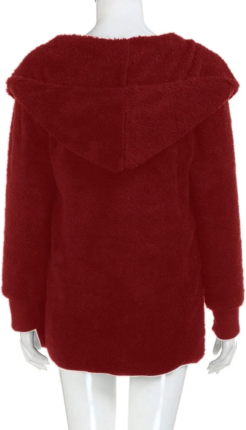 Sherpa Jacket Women Fuzzy Fleece Oversized Open Front Cardigan Hooded Soft Fluffy Robe Winter Coats with Pockets