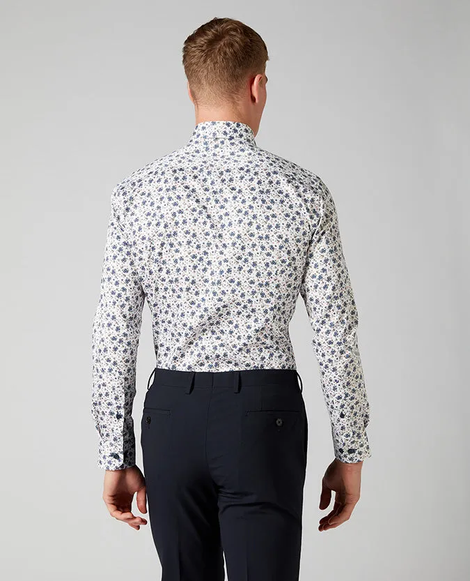 Slim Fit Printed Cotton Shirt