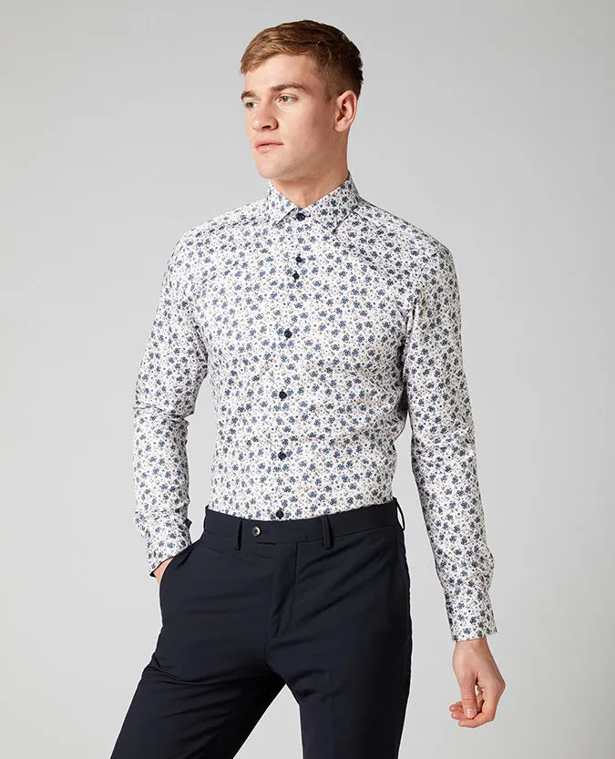 Slim Fit Printed Cotton Shirt