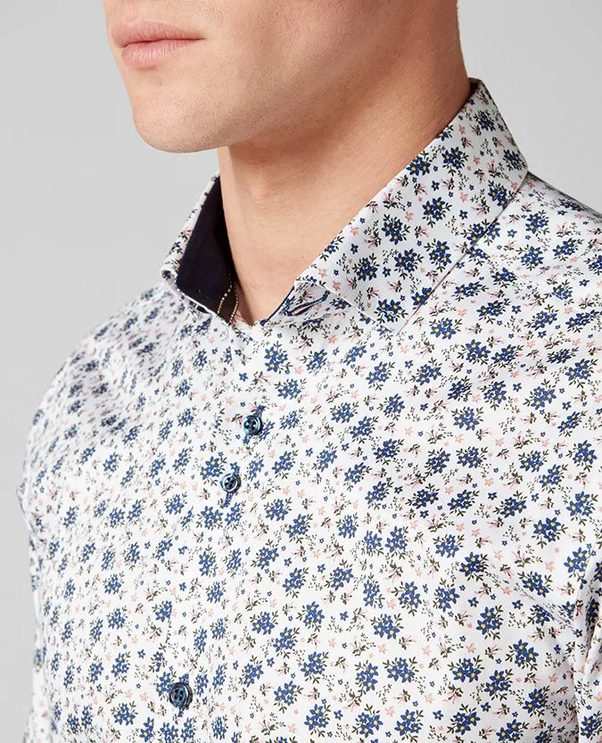 Slim Fit Printed Cotton Shirt