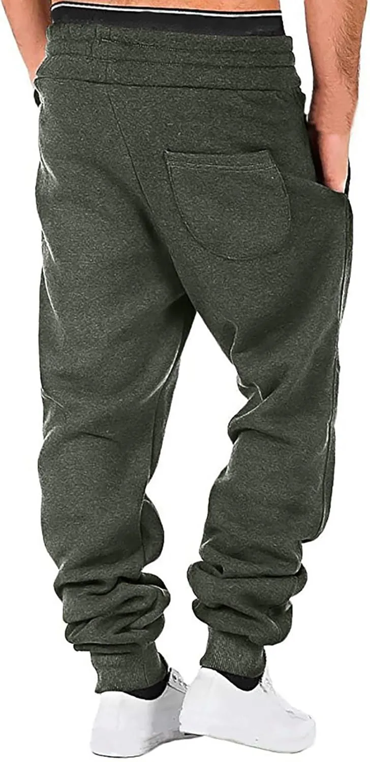 SMIDOW Cotton Joggers for Men Casual Loose Fit Big and Tall Drawstring Sweatpants Workout Athletic Running Pants
