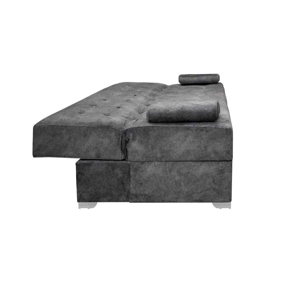 Sofa Cama  Baul Berlin Tela Gris